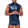 NEK Débardeur avec zip Top Andio Bleu métallisé